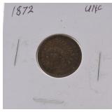 1872 Indian cent unc
