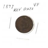 1877 Indian cent VF