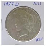 1927-D Peace dollar MS63