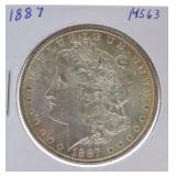 1887 Morgan dollar MS63