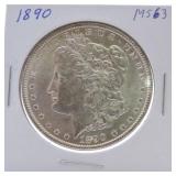 1890 Morgan dollar MS63