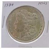 1884 Morgan dollar MS63