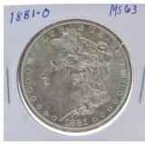 1881-O Morgan dollar MS63