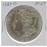 1883-O Morgan dollar MS65