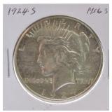 1924-S Peace dollar MS63
