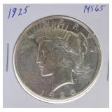 1925 Peace dollar MS65