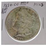 1884-CC Morgan dollar MS63,double rev