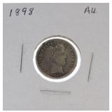 1898 Barber Dime AU