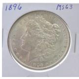 1896 Morgan dollar MS63