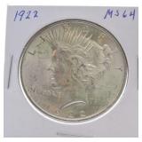 1922 Peace dollar MS64