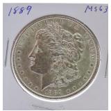 1889 Morgan dollar MS63