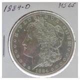 1884-O Morgan dollar MS65
