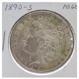 1890-S Morgan dollar MS60