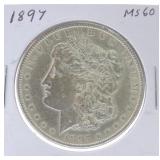 1897 Morgan dollar MS60