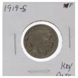 1919-S Buffalo nickel F