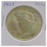 1923 Peace dollar MS64