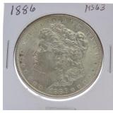 1886 Morgan dollar MS63