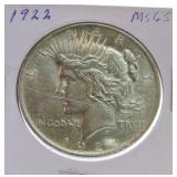 1922 Peace dollar MS65