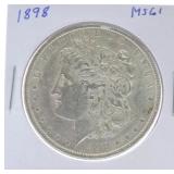1898 Morgan dollar MS61