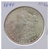 1890 Morgan dollar MS64