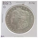 1883-O Morgan dollar MS61