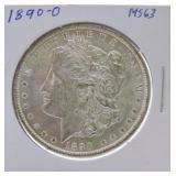 1890-O Morgan dollar MS63