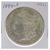 1890-S Morgan dollar MS62