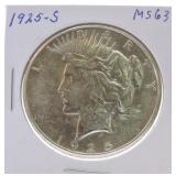 1925-S Peace dollar MS63