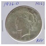 1926-D Peace dollar MS63