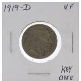 1919-D Buffalo nickel VF