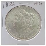 1886 Morgan dollar MS64