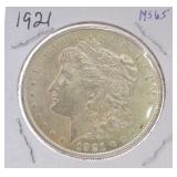 1921 Morgan dollar MS65