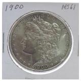1900 Morgan dollar MS61