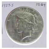 1927-S Peace dollar MS64