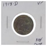 1918-D Buffalo nickel VF
