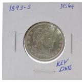 1893-S Barber quarter MS64