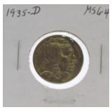 1935-D Buffalo nickel MS64