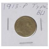 1913 Ty1 Buffalo nickel BU