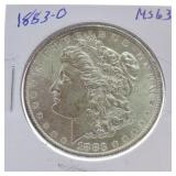 1883-O Morgan dollar MS63