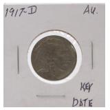 1917-D Buffalo nickel AU