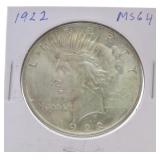1922 Peace dollar MS64