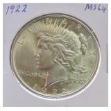 1922 Peace dollar MS64