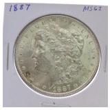 1887 Morgan dollar MS62