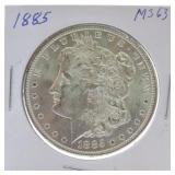 1885 Morgan dollar MS63