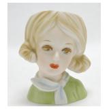 Inarco lady head vase E6211, 5"