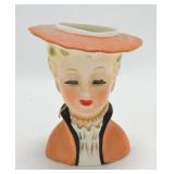 Napco lady head vase A5120, 5"