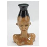 Denard lady head vase 6", nick to hat rim