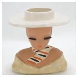 Conchita lady head vase 6"