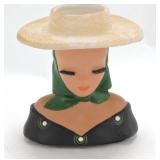 Juanita lady head vase 6"