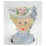 United Import lady head vase 7"
